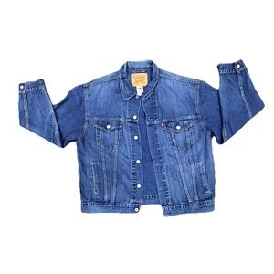 Levi's Men's Relaxed Trucker Denim Jacket Blue Button Front Classic Jean Coat xL
